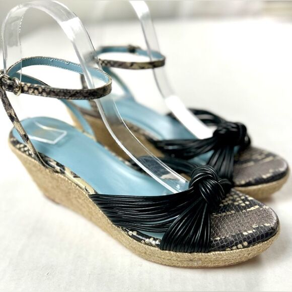 Frances Valentine Jute Espadrille Wedge Sandals - Picture 2 of 13